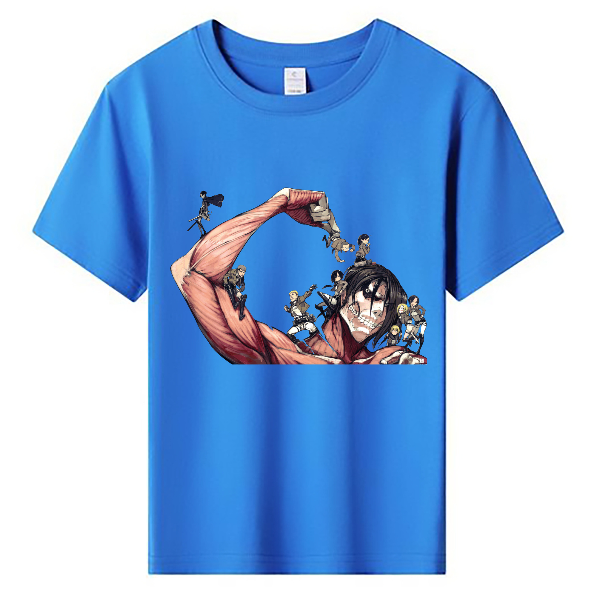 （画像用） 進撃の巨人 Attack on Titan 綿100％キッズTシャツ（フロントプリント）